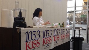 Stephanie Piché hosts a public cooking demonstration.